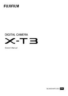 Fujifilm X T3 manual. Camera Instructions.